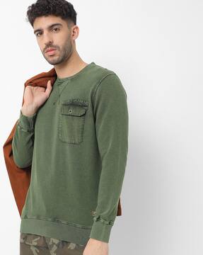 Buy Olive green Sweatshirt u0026 Hoodies for Men by LEE COOPER Online | Ajio.com