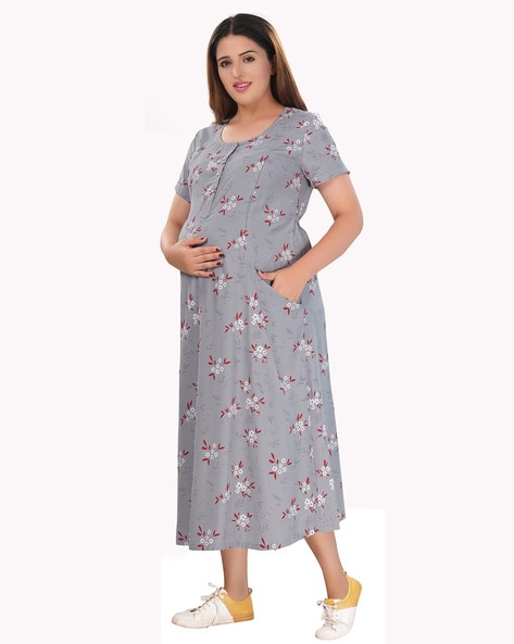 Buy online Grey Cotton Maternity Wear from clothing for Women by