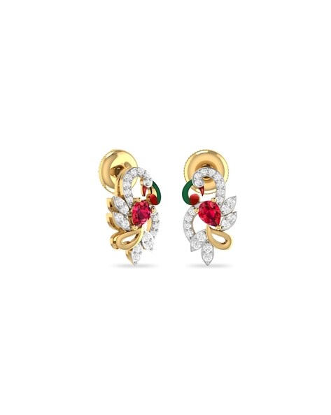 Buy Oran Round Diamond Stud Earrings Online