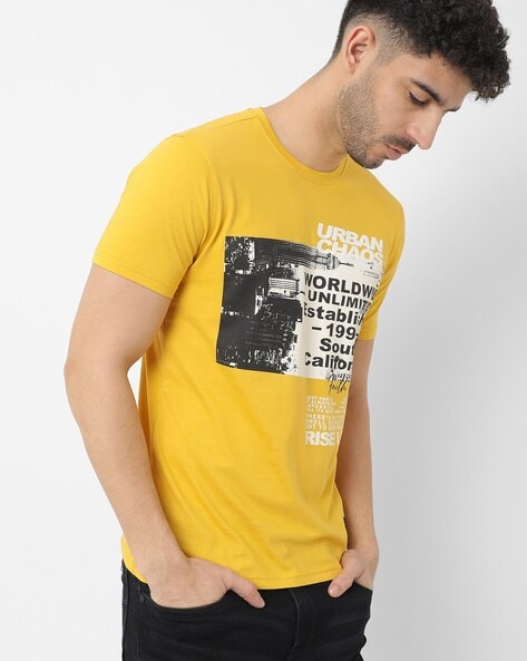 Buy Yellow Tshirts for Men by DNMX Online