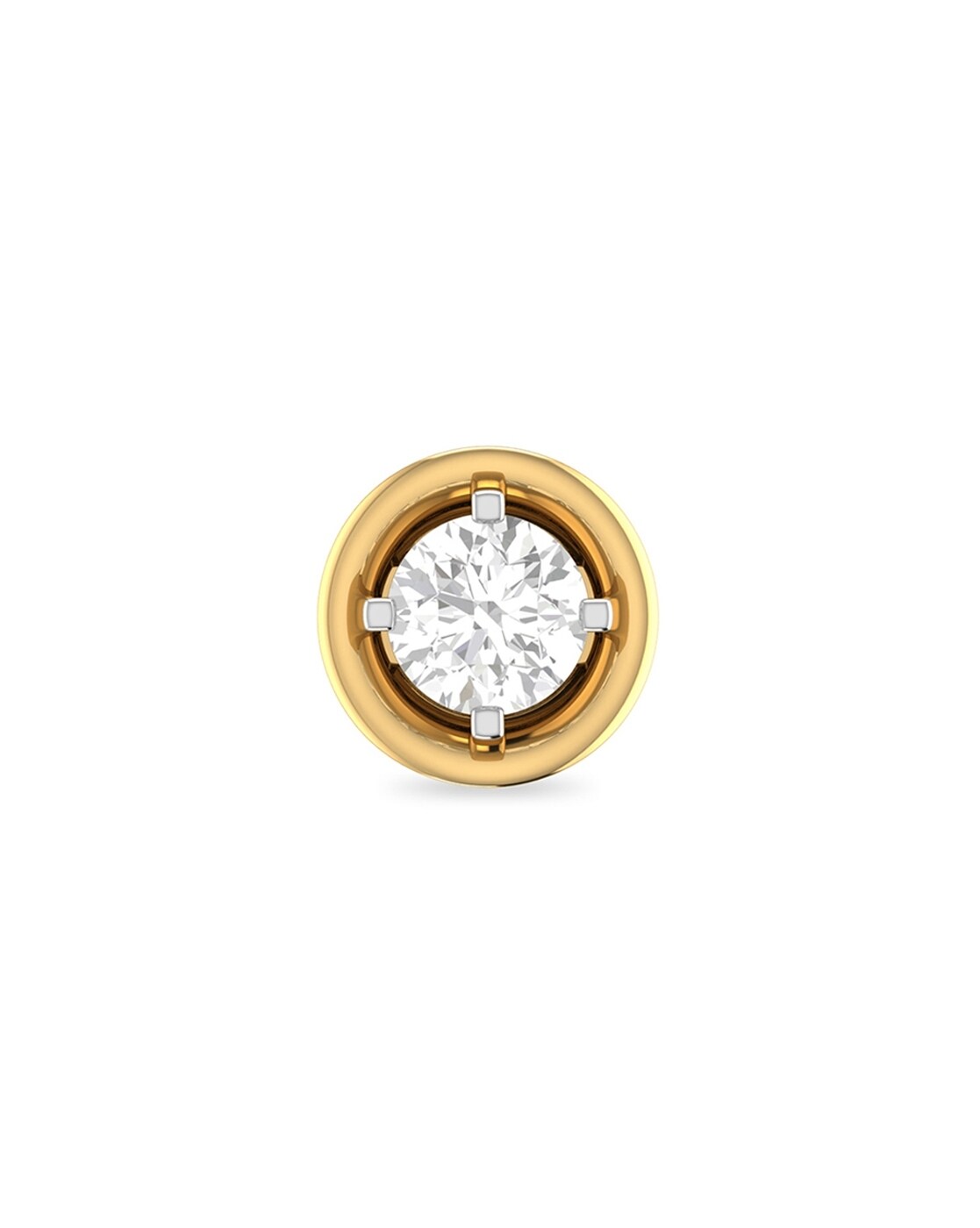 Solitaire Look Gold Plated American Diamond Studs – Sanvi Jewels