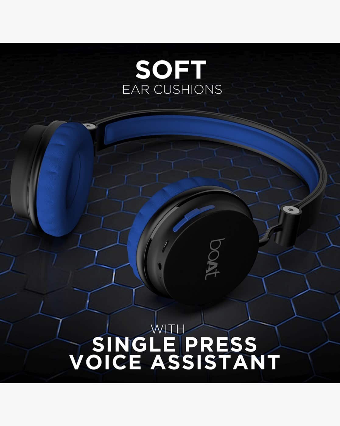 Buy Black Blue Headphones for Tech by boAt Online