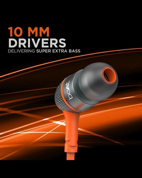 Boat earphones orange hot sale