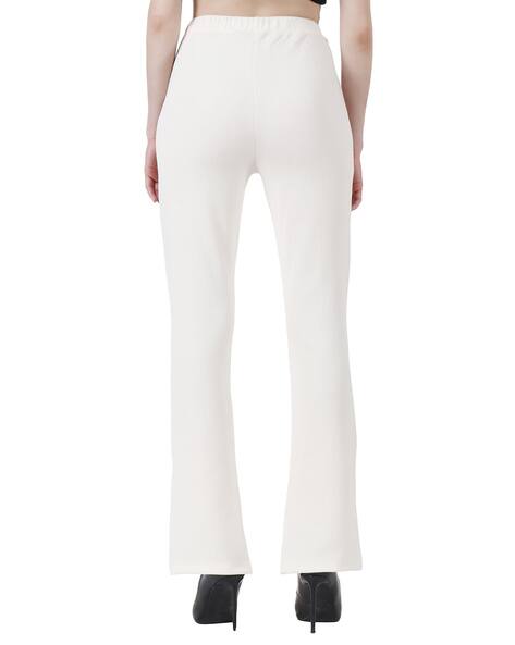 flat front wide leg pants