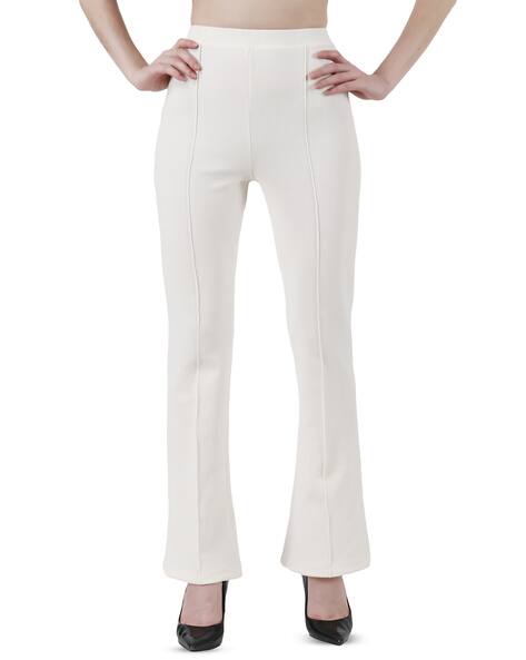 polyester wide leg trousers