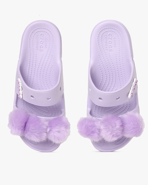 Lavender crocs hot sale with fur