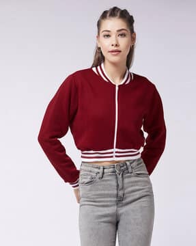 crop bomber jacket