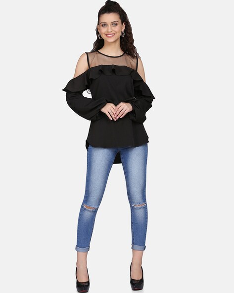 Buy Black Tops for Women by Clothzy Online