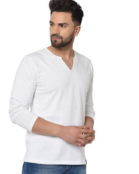 Buy White Tshirts for Men by GLITO 
