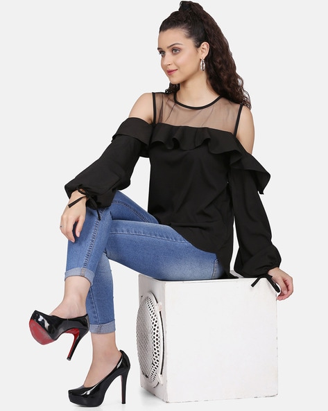 Buy Black Tops for Women by Clothzy Online