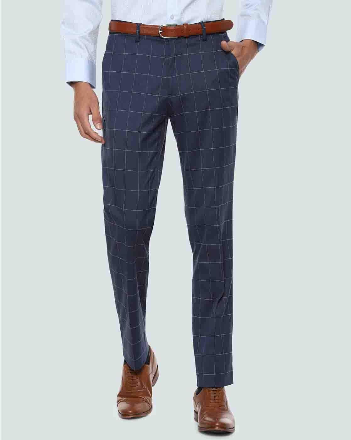 Buy Navy Blue Trousers \u0026 Pants for Men 