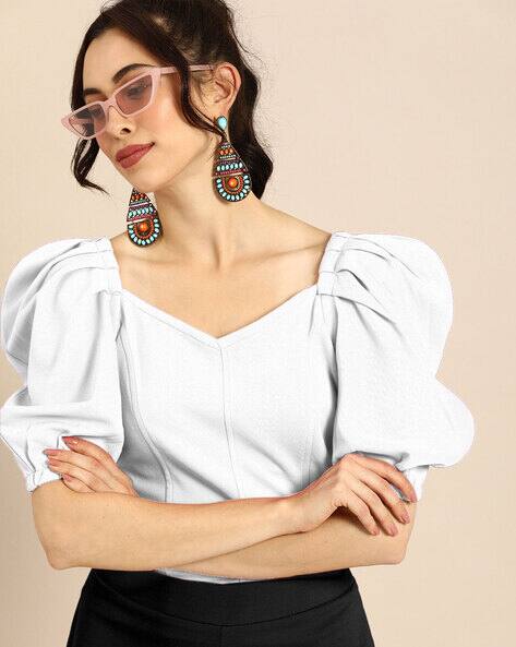Buy White Tops for Women by Clothzy 