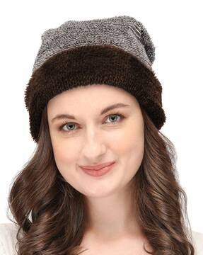 Women's brown beanie Clearance