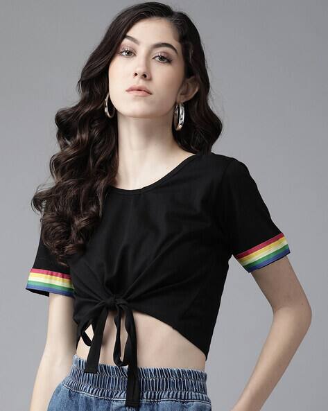 Buy Black Tops \u0026 Tshirts for Women by 