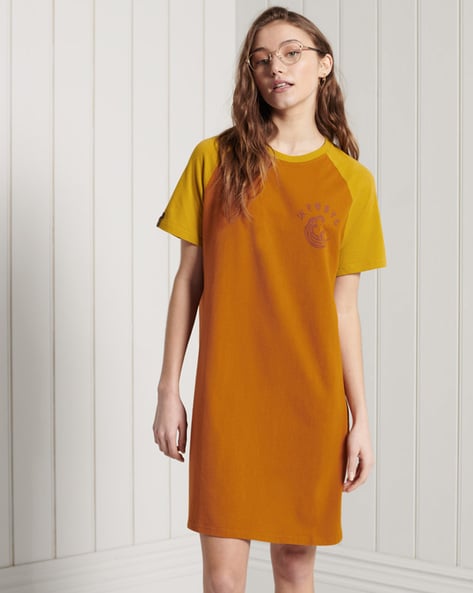 Mustard yellow clearance t shirt dress