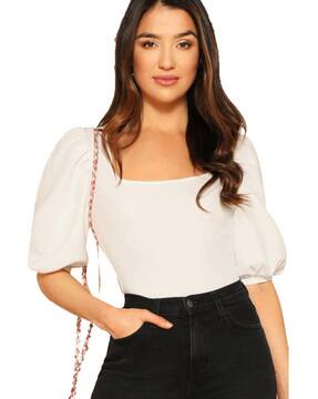 Buy White Tops for Women by Clothzy 