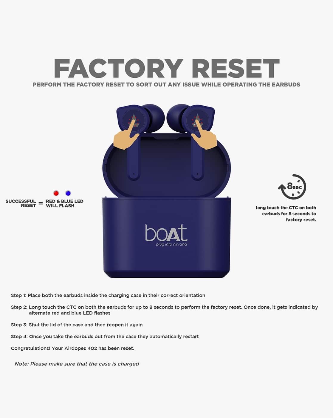 Airdopes 402 Blue Earpods