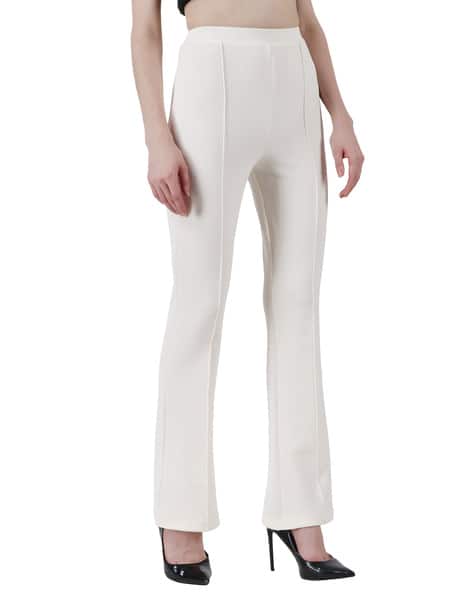 flat front wide leg pants