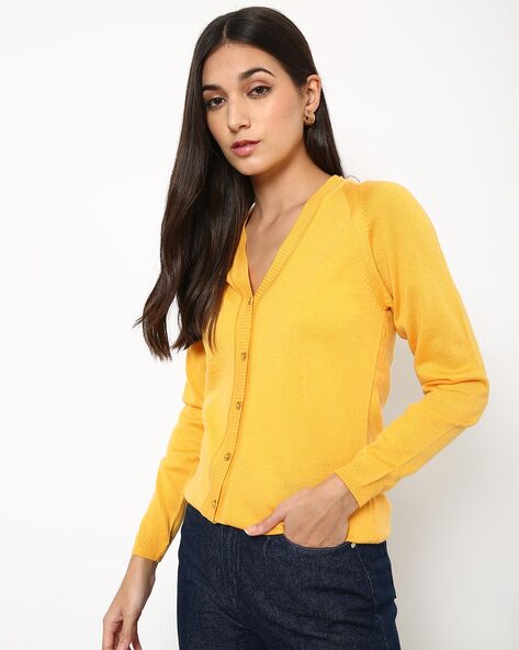 Buy Yellow Sweaters & Cardigans for Women by MONTE CARLO Online 