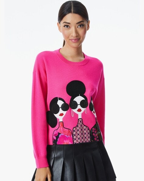 Alice and olivia face on sale sweater