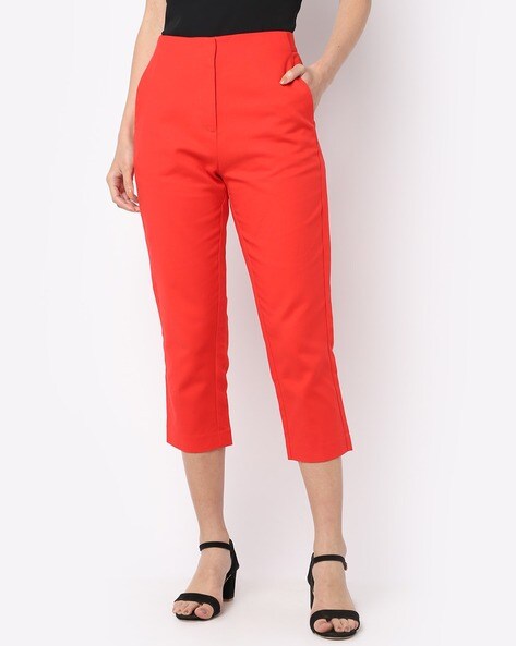 Buy Red Trousers & Pants for Women by Marks & Spencer Online