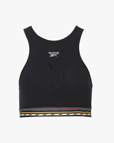 Reebok Classic Logo Embroidered Non-Wired Racerback Sports Bra