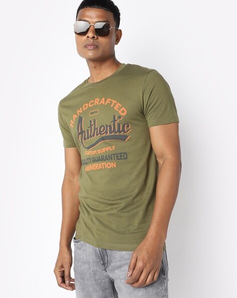 Produkt By Jack & Jones Typographic Print Slim Fit Crew-Neck T-shirt