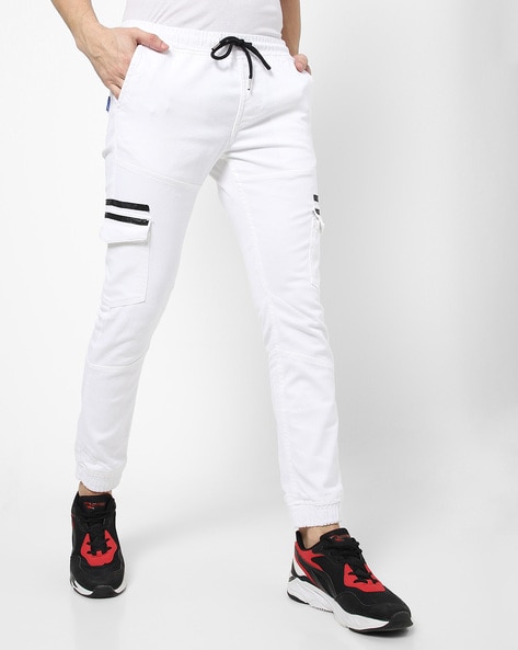 White jogger 2024 jeans mens