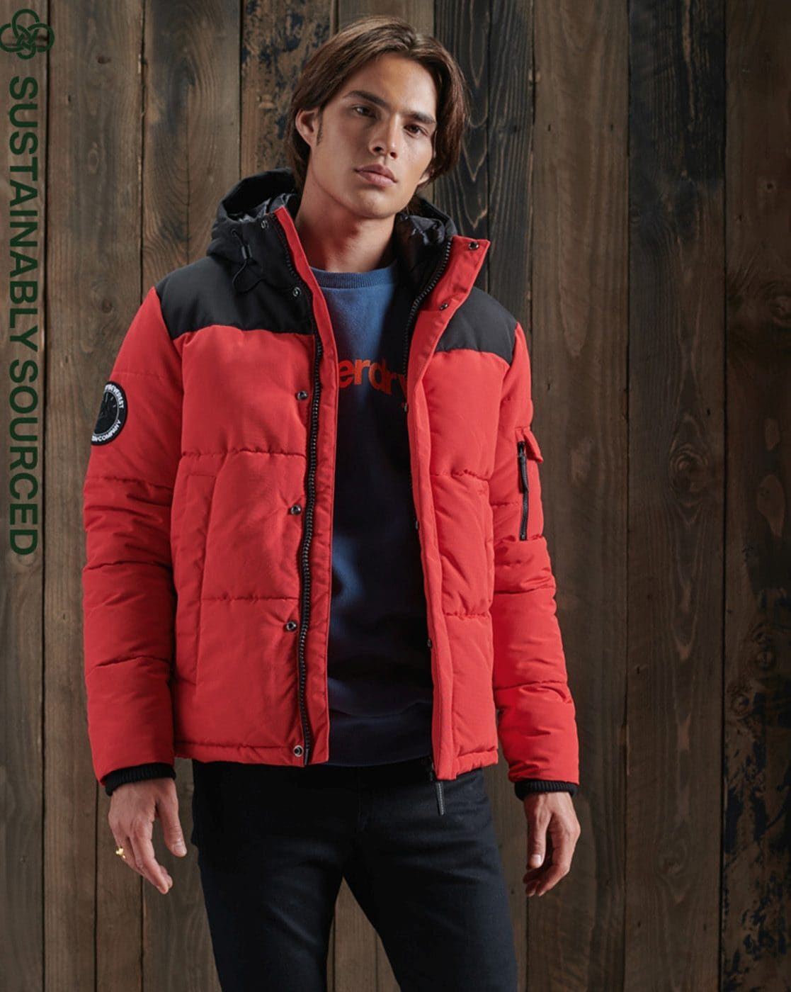 black and red superdry jacket