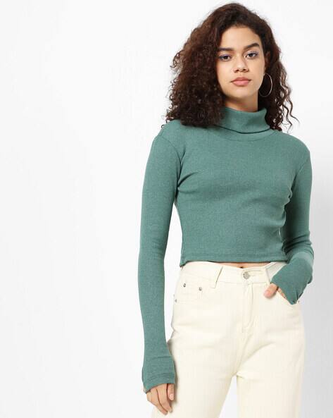 loose turtleneck top