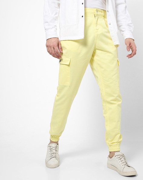 Yellow best sale cargo joggers