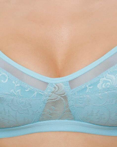Lace Non-Padded Bra with Full-Coverage