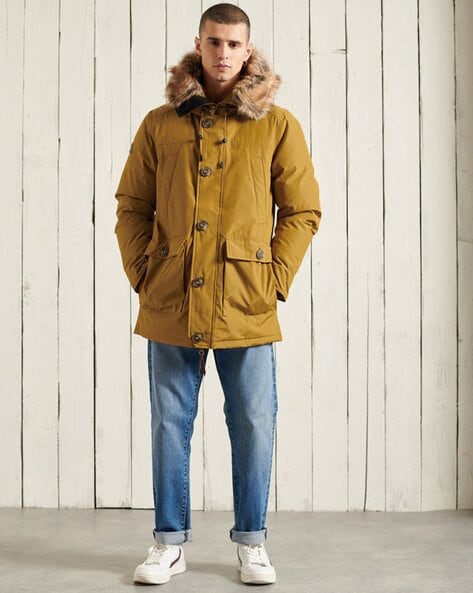 Mustard clearance parka jacket