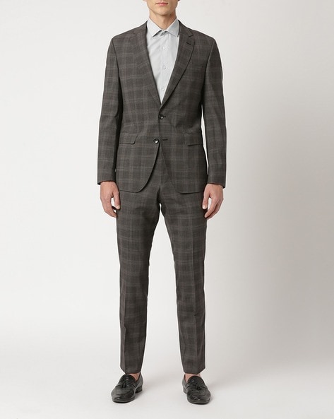 hugo boss brown suit