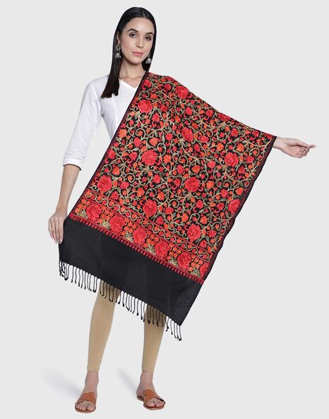 Floral Embroidery Stole Price in India