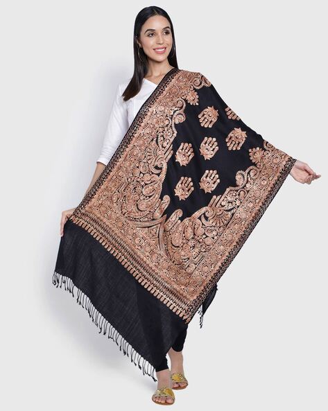 Floral Embroidery Stole Price in India