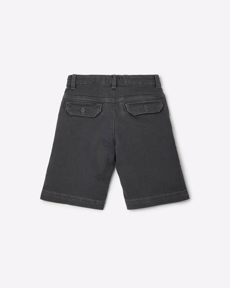 Denim Shorts with Typography view 2