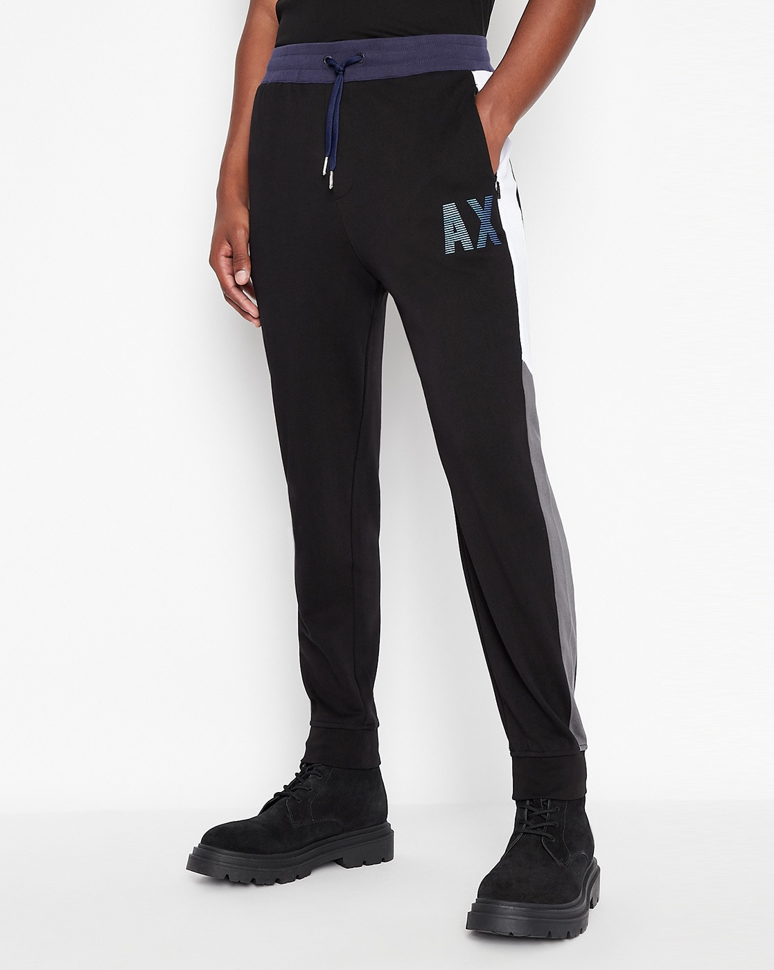 Buy Black White Track Pants for Men by ARMANI EXCHANGE Online