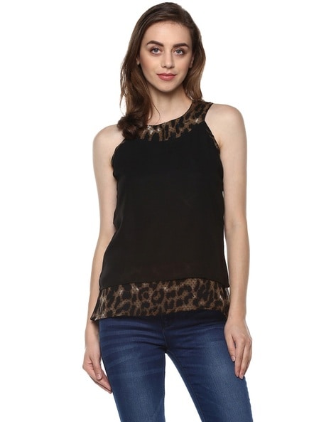 Buy Black Tops for Women by Mayra Online