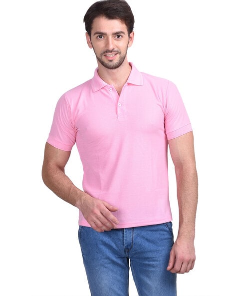 light pink polo t shirt