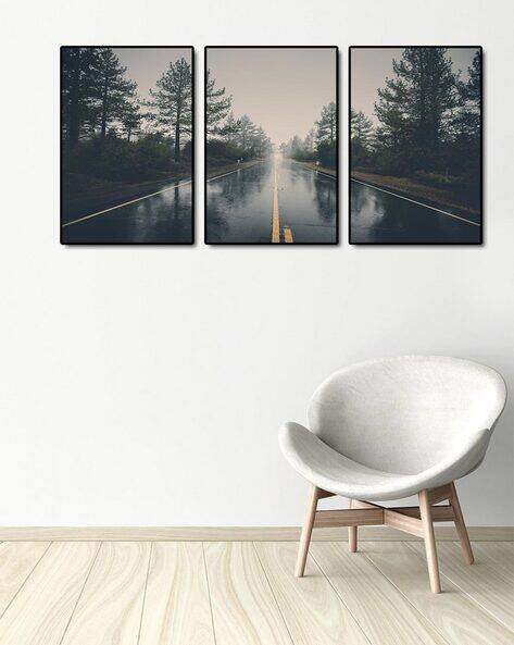 999store Set of 3 Tree Print Wall Frames