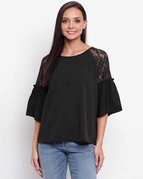 Buy Black Tops for Women by Mayra Online