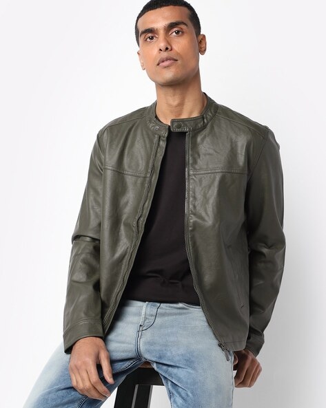 UNITED COLORS OF BENETTON Leather/ Nylon Vintage Jacket Small – ClosetsNYC