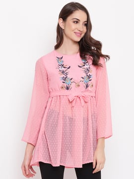 Buy Pink Tops for Women by Mayra Online | Ajio.com