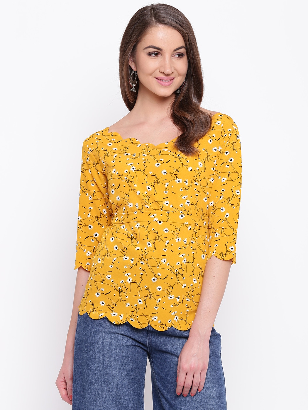 Discover 174+ yellow tops for jeans best