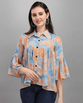 Buy Blue Tops for Women by Wedani 