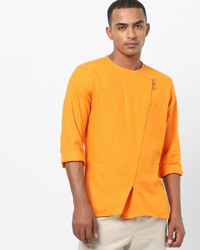 Buy Orange Kurtas for Men by The Indian Garage Co Online 