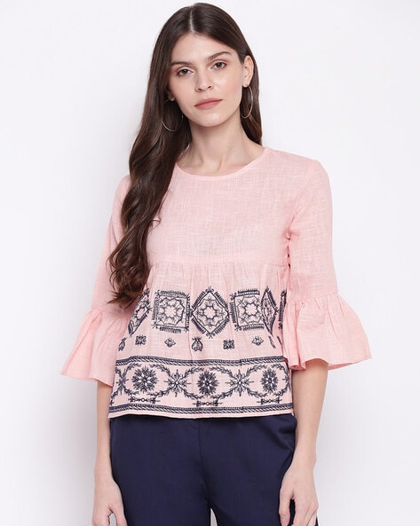 Buy Pink Tops for Women by Mayra Online