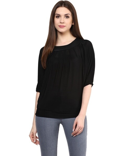 Buy Black Tops for Women by Mayra Online