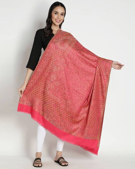 Floral Woven Shawl Price in India